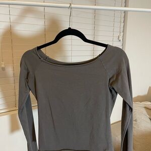 Brandy Melville Charcoal Long Sleeve Top